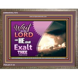 WAIT ON THE LORD   Framed Bible Verses   (GWMARVEL7570)   "36x31"