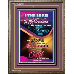 A LIGHT OF THE GENTILES   Framed Bible Verses   (GWMARVEL7714)   "36x31"