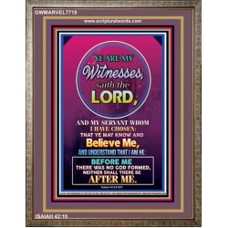 YE ARE MY WITNESSES   Custom Framed Bible Verse   (GWMARVEL7718)   "36x31"