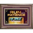 RUN WITH PATIENCE   Contemporary Christian Wall Art   (GWMARVEL7837)   "36x31"