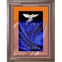 THE SPIRIT OF THE LORD DOETH MIGHTY THINGS   Framed Bible Verse   (GWMARVEL788)   