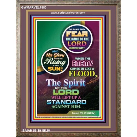 THE SPIRIT OF THE LORD   Contemporary Christian Paintings Frame   (GWMARVEL7883)   