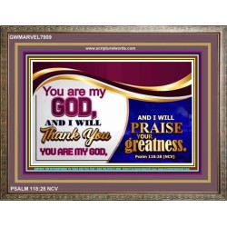 YOU ARE MY GOD   Contemporary Christian Wall Art Acrylic Glass frame   (GWMARVEL7909)   