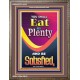 YOU SHALL EAT IN PLENTY   Inspirational Bible Verse Framed   (GWMARVEL8030)   