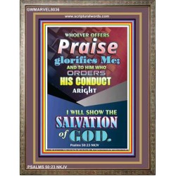 THE SALVATION OF GOD   Bible Verse Framed for Home   (GWMARVEL8036)   
