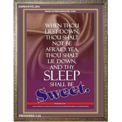 THY SLEEP SHALL BE SWEET   Modern Christian Wall Dcor Frame   (GWMARVEL804)   