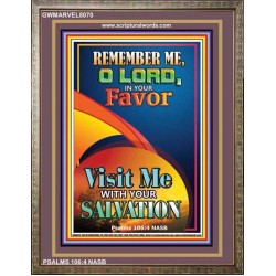 VIIST ME WITH YOUR SALVATION   Frame Scriptural Dcor   (GWMARVEL8070)   "36x31"