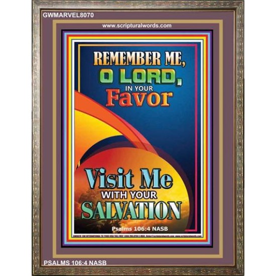 VIIST ME WITH YOUR SALVATION   Frame Scriptural Dcor   (GWMARVEL8070)   