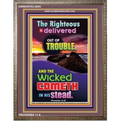 THE RIGHTEOUS IS DELIVERED   Encouraging Bible Verse Frame   (GWMARVEL8085)   