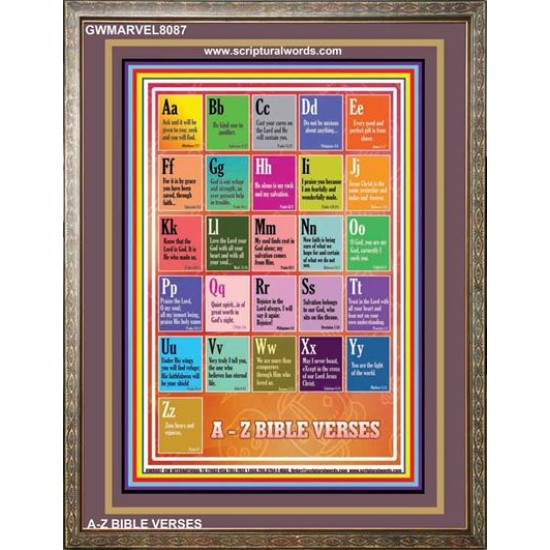 A-Z BIBLE VERSES   Christian Quotes Frame   (GWMARVEL8087)   
