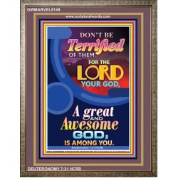 A GREAT AND AWSOME GOD   Framed Religious Wall Art    (GWMARVEL8149)   "36x31"