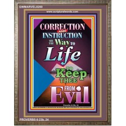 THE WAY TO LIFE   Scripture Art Acrylic Glass Frame   (GWMARVEL8200)   
