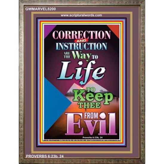 THE WAY TO LIFE   Scripture Art Acrylic Glass Frame   (GWMARVEL8200)   