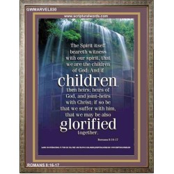 WE ARE THE CHILDREN OF GOD   Scriptural Portrait Acrylic Glass Frame   (GWMARVEL830)   "36x31"