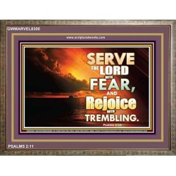SERVE THE LORD   Framed Lobby Wall Decoration   (GWMARVEL8300)   