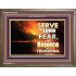 SERVE THE LORD   Framed Lobby Wall Decoration   (GWMARVEL8300)   "36x31"