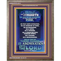 AN ABOMINATION UNTO THE LORD   Bible Verse Framed for Home Online   (GWMARVEL8516)   