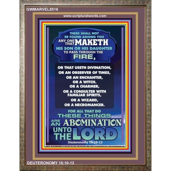 AN ABOMINATION UNTO THE LORD   Bible Verse Framed for Home Online   (GWMARVEL8516)   