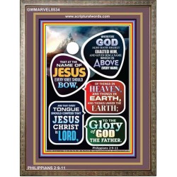 AT THE NAME OF JESUS   Bible Verses Frame Art Prints   (GWMARVEL8534)   