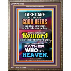 YOUR FATHER WHO IS IN HEAVEN    Scripture Wooden Frame   (GWMARVEL8550)   "36x31"