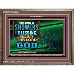 SHOWERS OF BLESSINGS   Encouraging Bible Verses Frame   (GWMARVEL8551L)   