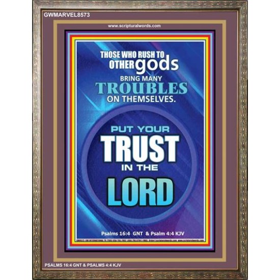 TRUST IN THE LORD   Framed Bible Verse   (GWMARVEL8573)   