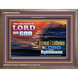ADONAI TZIDKEINU - LORD OUR RIGHTEOUSNESS   Christian Quote Frame   (GWMARVEL8653L)   