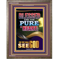 THEY SHALL SEE GOD   Scripture Art Acrylic Glass Frame   (GWMARVEL8663)   