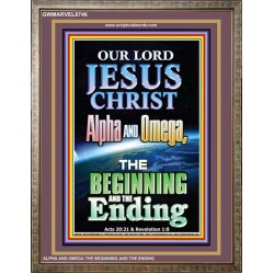 CHRIST THE BEGINNING AND THE ENDING   Scripture Art   (GWMARVEL8746)   "36x31"