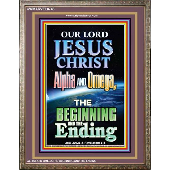 CHRIST THE BEGINNING AND THE ENDING   Scripture Art   (GWMARVEL8746)   
