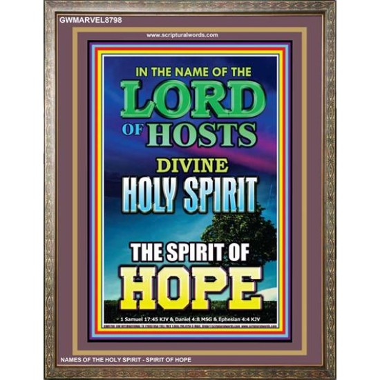 THE SPIRIT OF HOPE   Bible Verses Wall Art Acrylic Glass Frame   (GWMARVEL8798)   