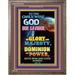 THE ONLY WISE GOD   Contemporary Christian Wall Art Acrylic Glass frame   (GWMARVEL8815)   