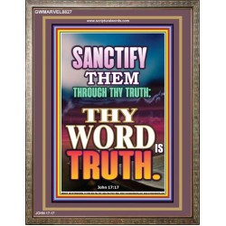 THY WORD IS TRUTH   Framed Lobby Wall Decoration   (GWMARVEL8827)   