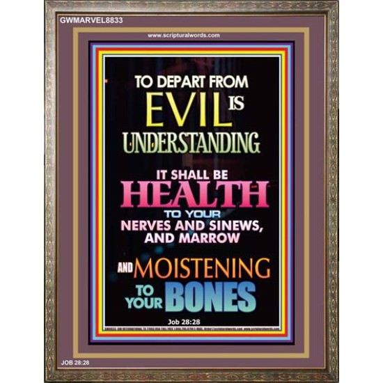 WISDOM IS HEALTH   Inspirational Wall Art Frame   (GWMARVEL8833)   