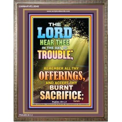 ALL THY OFFERINGS   Framed Bible Verses   (GWMARVEL8848)   