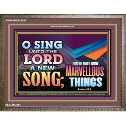 SING UNTO THE LORD   Bible Verses Wall Art Acrylic Glass Frame   (GWMARVEL8893)   