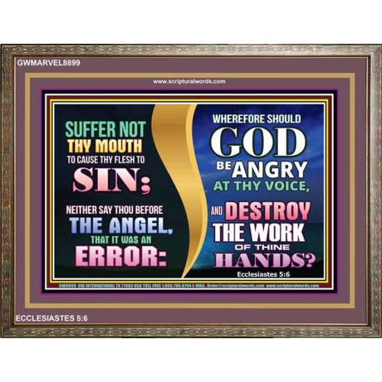 SIN NOT   Scripture Art Wooden Frame   (GWMARVEL8899)   
