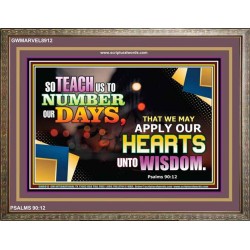 APPLY OUR HEARTS TO WISDOM   Acrylic Frame Picture   (GWMARVEL8912)   