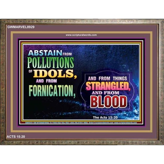 ABSTAIN FORNICATION   Inspirational Wall Art Poster   (GWMARVEL8929)   