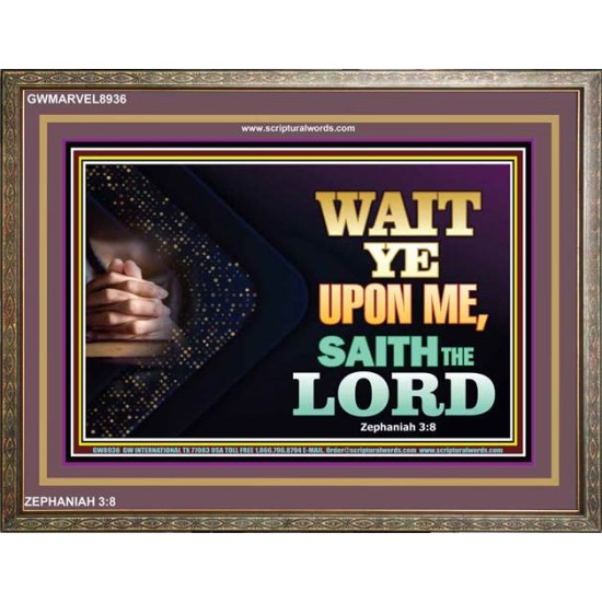 WAIT UPON THE LORD   Bible Scriptures on Forgiveness Acrylic Glass Frame   (GWMARVEL8936)   