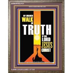 WALK IN THE TRUTH   Large Framed Scripture Wall Art   (GWMARVEL9121)   "36x31"