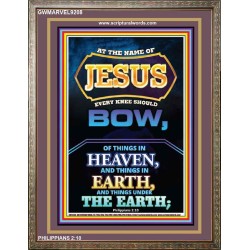 AT THE NAME OF JESUS   Acrylic Glass Framed Bible Verse   (GWMARVEL9208)   