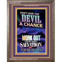 WORK OUT YOUR SALVATION   Bible Verses Wall Art Acrylic Glass Frame   (GWMARVEL9209)   