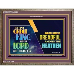 A GREAT KING IS OUR GOD THE LORD OF HOSTS   Custom Frame Bible Verse   (GWMARVEL9348)   