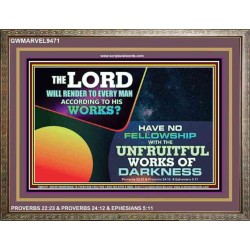 RENDER TO EVERY MAN ACCORDING TO HIS WORKS   Bible Verses to Encourage  frame   (GWMARVEL9471)   