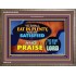 YE SHALL EAT IN PLENTY AND BE SATISFIED   Framed Religious Wall Art    (GWMARVEL9486)   "36x31"