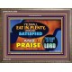 YE SHALL EAT IN PLENTY AND BE SATISFIED   Framed Religious Wall Art    (GWMARVEL9486)   