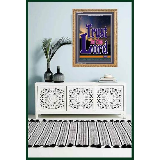 TRUST IN THE LORD   Christian Artwork Acrylic Glass Frame   (GWMS1030)   