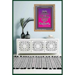 WITH ALL GOD ALL THINGS ARE POSSIBLE   Modern Christian Wall Dcor Frame   (GWMS1325)   