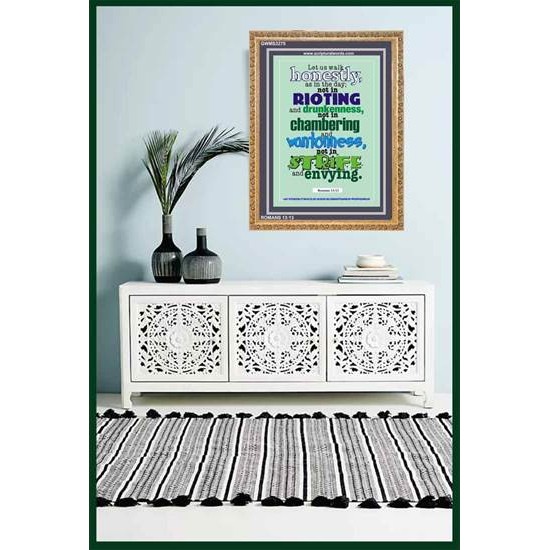 WALK HONESTLY   Christian Wall Dcor Frame   (GWMS3275)   